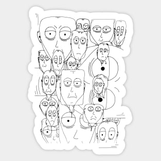 Faces with earphones Sticker